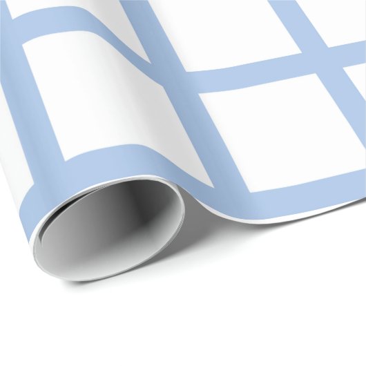 Licht blauw en wit vierkant verpakt papier (Rol Hoek)