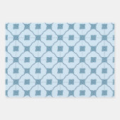 Licht Blauw en Witte Lijnen Gesorteerd Inpakpapier Vel (Voorkant)