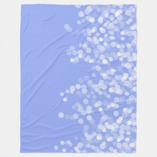 Licht blauw en witte rode lampjes fleece deken (Voorkant)