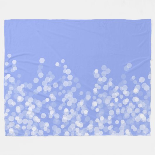 Licht blauw en witte rode lampjes fleece deken (Voorkant (Horizontaal))