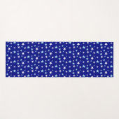 Licht blauw en witte sterren op Navy Blue Yogamat (Voorkant (horizontaal))