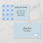 Licht blauw en witte Visitekaartjes (Voorkant / Achterkant)