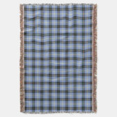 Licht blauw en zwart Bell Clan Schotse speldenband Deken (Voorkant Verticaal)
