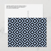 Licht blauw en zwart briefkaart (Voorkant / Achterkant)