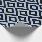 Licht blauw en zwart cadeaupapier (Hoek)