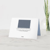 Licht blauw en zwart kaart (Achterkant)