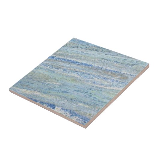 Licht blauw Faux Calciet Stone Ceramic Field Tile Tegeltje (Zijkant)