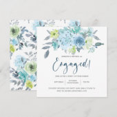 Licht Blauw Geel Groen Floral Elegant Verloving (Voorkant / Achterkant)