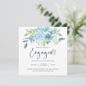 Licht Blauw Geel Groen Floral Elegant Verloving (Staand voorkant)