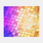 Licht Blauw, Geel patroon met bollen. Blurred b Fleece Deken (Voorkant (Horizontaal))
