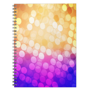 Licht Blauw, Geel patroon met bollen. Blurred b Notitieboek