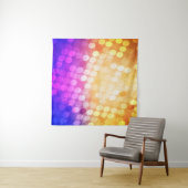Licht Blauw, Geel patroon met bollen. Blurred b Wandkleed (In Situ (horizontaal))