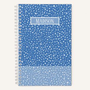 Licht blauw geschilderd smudge punt patroon gepers notitieboek