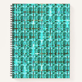 Licht blauw glanzend, kwadraten of afbeelding in h notitieboek