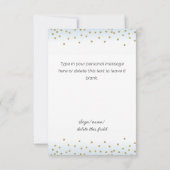 Licht blauw Glitter Boy Baby shower Sprinkle T Bedankkaart (Achterkant)