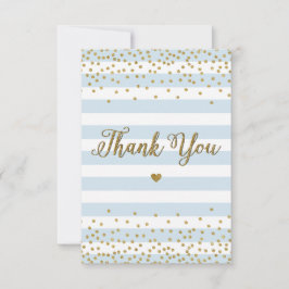 Licht blauw Glitter Boy Baby shower Sprinkle T Bedankkaart