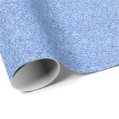 Licht blauw glitter cadeaupapier (Rol Hoek)