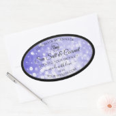 Licht blauw Glitter Product Packaging-Logo Ovale Sticker (Envelop)