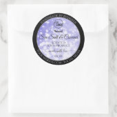 Licht blauw Glitter Product Packaging-Logo Ronde Sticker (Tas)