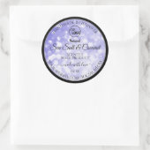 Licht blauw Glitter Product Packaging-Logo Ronde Sticker (Tas)