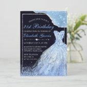 Licht blauw glitterklep & glam Edge 21 september Kaart (Staand voorkant)