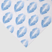 Licht blauw glitterkustpatroon tissuepapier (Detail)