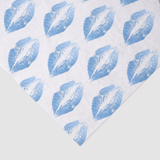 Licht blauw glitterkustpatroon tissuepapier (Detail)