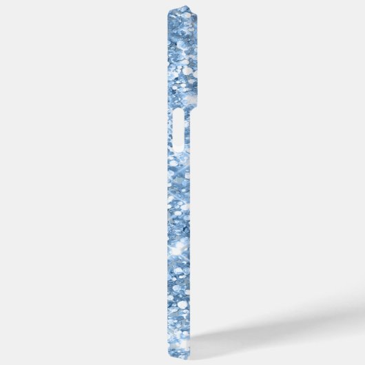 Licht blauw Glittery Glam Handtekening Case-Mate iPhone Case (Achterkant / Rechts)
