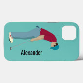 Licht blauw Golfend, gerespecteerd Hoesje-Mate iPh Case-Mate iPhone Case (Achterkant (horizontaal))