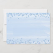 Licht Blauw Goud ONE 1e Verjaardag Foto Uitnodigin Kaart (Achterkant)