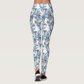 Licht blauw grijs "giry volleyballonpatroon" leggings (Achterkant)