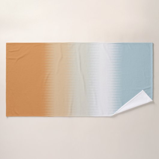 Licht blauw grijs roest Sinaasappel Bad Handdoek (Badhanddoek)