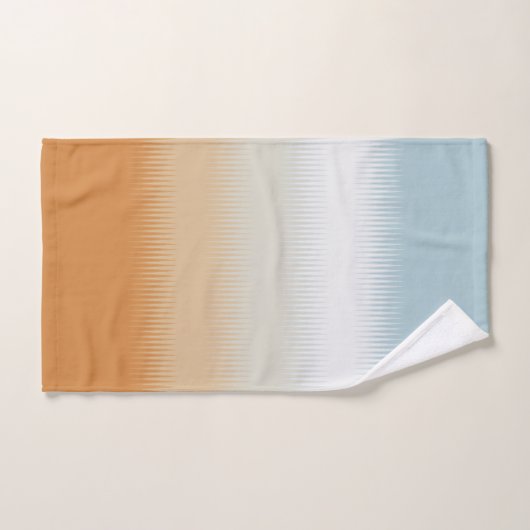 Licht blauw grijs roest Sinaasappel Bad Handdoek (Handdoek)