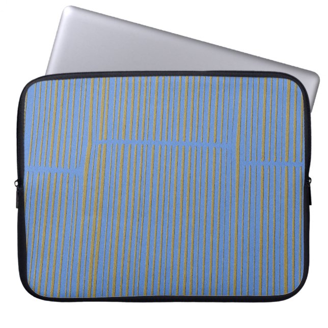 Licht blauw, groen, ultramodern laptop sleeve (Voorkant)