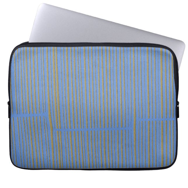 Licht blauw, groen, ultramodern laptop sleeve (Voorkant)