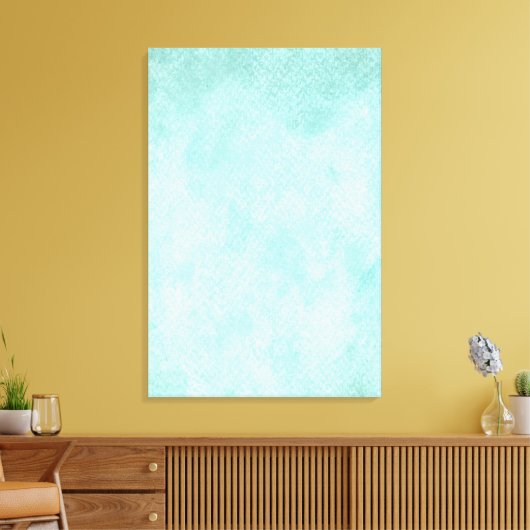 Licht blauw groen Waterverf papier Achtergrond lee Canvas Afdruk (Insitu (Woonkamer))