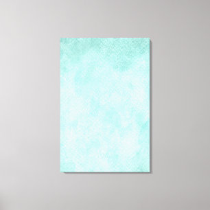 Licht blauw groen Waterverf papier Achtergrond lee Canvas Afdruk
