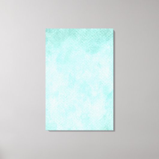 Licht blauw groen Waterverf papier Achtergrond lee Canvas Afdruk (Voorkant)