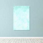Licht blauw groen Waterverf papier Achtergrond lee Canvas Afdruk (Insitu (Houten vloer))