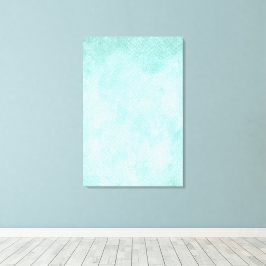 Licht blauw groen Waterverf papier Achtergrond lee Canvas Afdruk (Insitu (Houten vloer))
