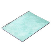 Licht blauw groen Waterverf papier Achtergrond lee Notitieboek (Linkerzijde)
