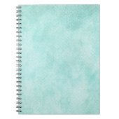 Licht blauw groen Waterverf papier Achtergrond lee Notitieboek (Voorkant)