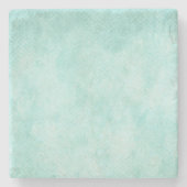 Licht blauw groen Waterverf papier Achtergrond lee Stenen Onderzetter (Voorkant)