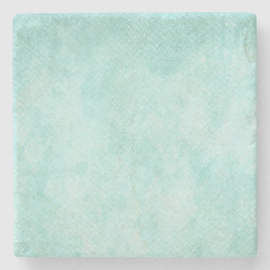 Licht blauw groen Waterverf papier Achtergrond lee Stenen Onderzetter (Voorkant)
