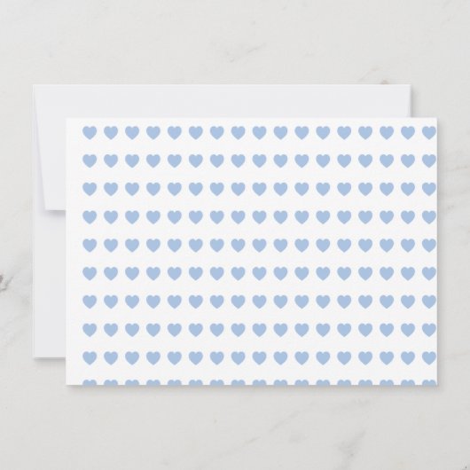 Licht blauw hart Hartelijk dank voor platte Kaart (Achterkant)