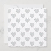 Licht Blauw Hart Patroon Huwelijksuitnodiging Kaart (Achterkant)