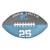Licht blauw Helm grijs Blauw ・ Aangepast American Football (Voorkant)