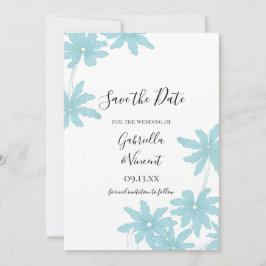 Licht blauw huwelijk sparen de Datum Save The Date