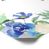 Licht Blauw Hydrangea Floral Vrijgezellenfeest Poster (Hoek)