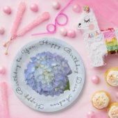 Licht Blauw Hydrangea Speciaal Birthday Papieren B Bordje (Feest)